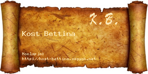 Kost Bettina névjegykártya